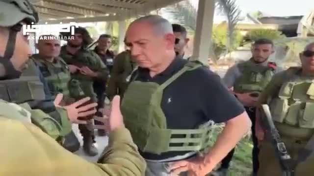 حضور نتانیاهو با جلیقه ضدگلوله میان چتربازان اسرائیلی