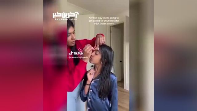 ویدئویی از اصلاح صورت دختر 12 ساله توسط مادرش