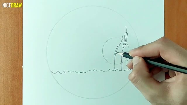 یادگیری نقاشی با مداد - طراحی صحنه دایره ای