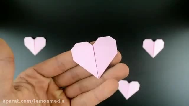 اوریگامی قلب کاغذی ولنتاین
