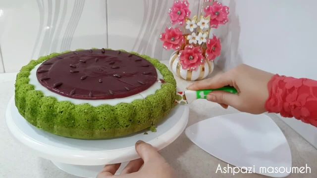 آموزش کیک یلدایی خوشمزه و لاکچری طرح هندوانه