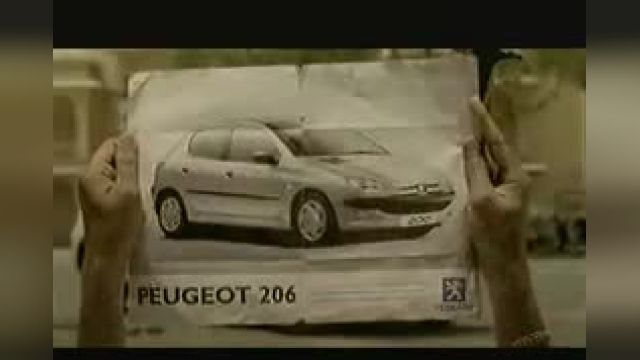 آگهی تبلیغاتی پژو 206 فرانسوى، در هندوستان