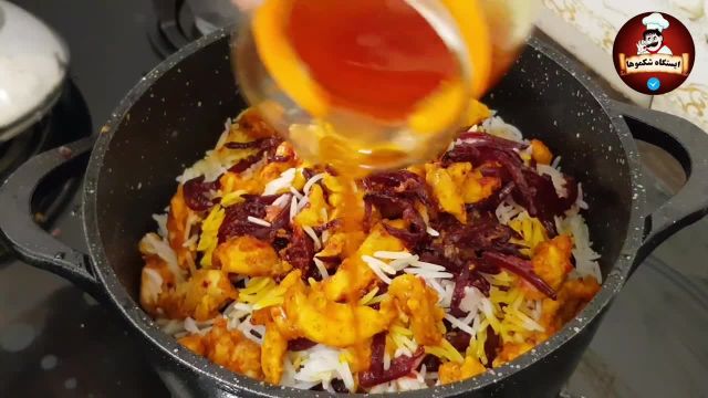 طرز تهیه لبو پلو با مرغ پرتقالی غذای خوشمزه و مجلسی مخصوص شب یلدا