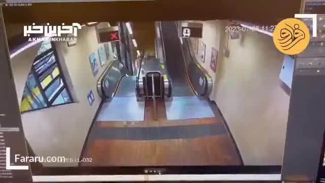کلیپ حمله گراز وحشی به مسافران مترو | ویدیو