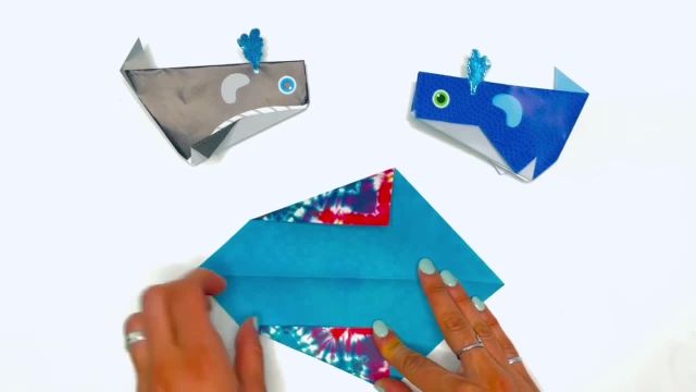 آموزش آسان نهنگ کاغذی اوریگامی برای مبتدیان | کاردستی ساده و جذاب برای کودکان