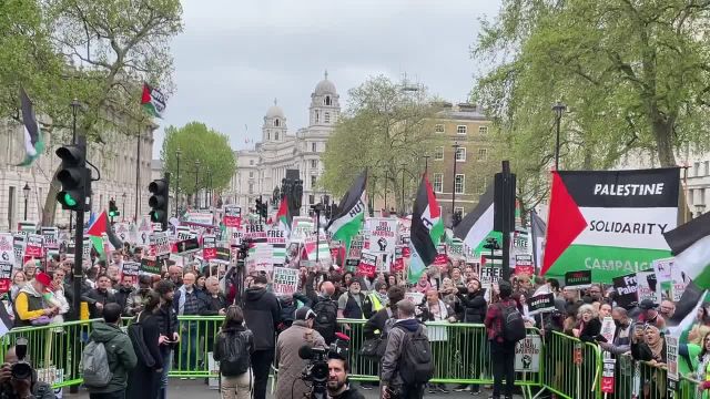 تظاهرات هزاران نفری در لندن در سالروز یوم النکبه + فیلم