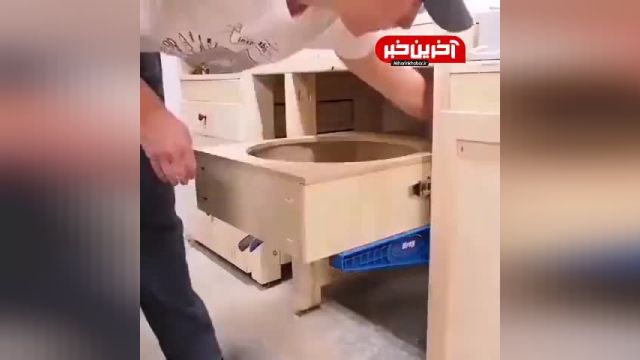 ساخت سطل آشغال پنهان برای آشپزخانه | ویدیو