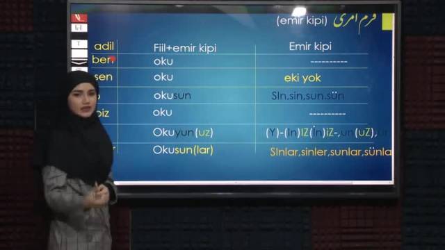 آموزش زبان ترکی استانبولی|فرم امری در گرامر