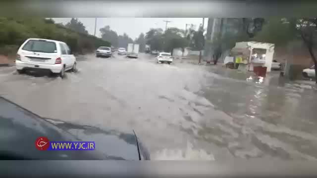 اهواز با بارش شدید باران دوباره زیر آب رفت | ویدیو