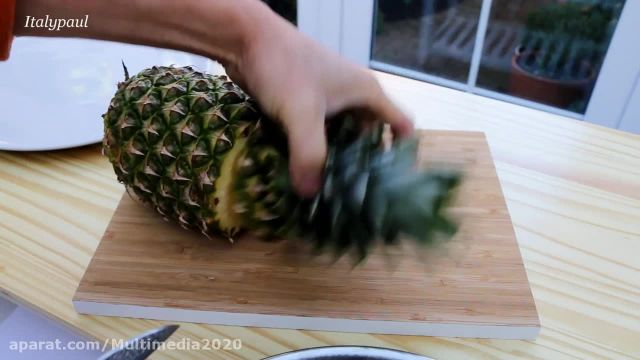 آموزش میوه آرایی آناناس | نحوه بریدن آناناس