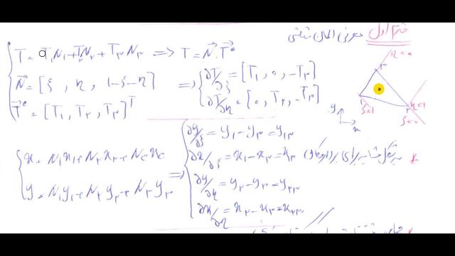 حل معادله پواسون دو بعدی با استفاده المان‌ های مثلثی