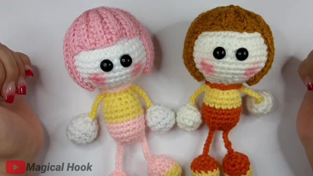 آموزش قلاب بافی : بافت مدل‌ های کوتاه و چتری برای عروسک‌ های مویی