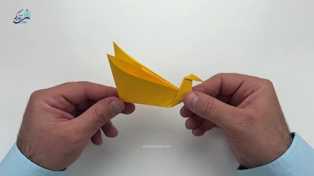 آموزش اوریگامی : آموزش ساخت قو کاغذی آسان برای مبتدی ها