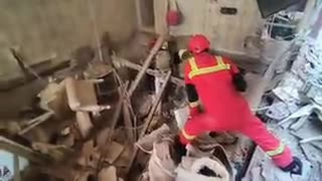 انفجار و تخریب یک منزل مسکونی در خیابان شمیران تهران + فیلم