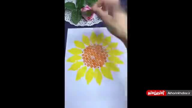 آموزش طراحی گل آفتابگردون با محافظ | ویدیو