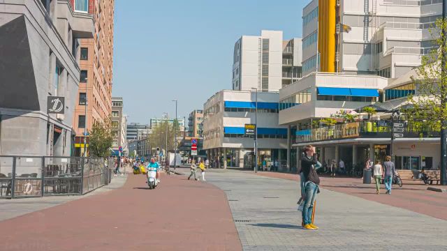 روتردام، هلند | ویدیوی آرامش بخش زندگی شهری با صداهای شهر | گردش در شهرهای اروپایی