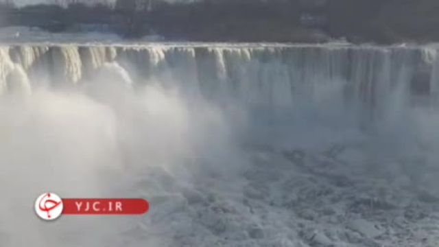 یخ زدن باشکوه آبشار مشهور نیاگارا  | ویدیو