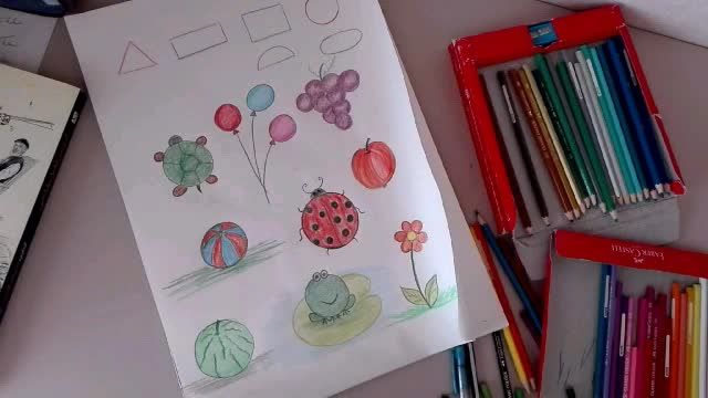 آموزش نقاشی برای کودکان : جلسه دوم - بخش دوم | نقاشی اشکال
