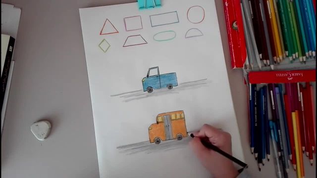 آموزش نقاشی ماشین با اشکال هندسی برای کودکان