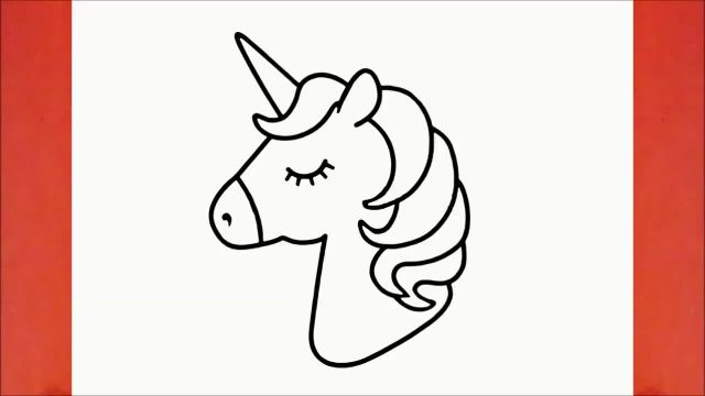 آموزش نقاشی اسب تک شاخ (یونیکورن) ساده برای کودکان