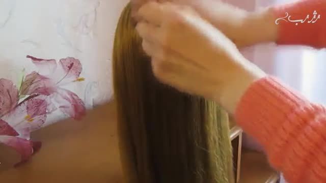 آموزش بافت مو بسیار شیک به شکل گل