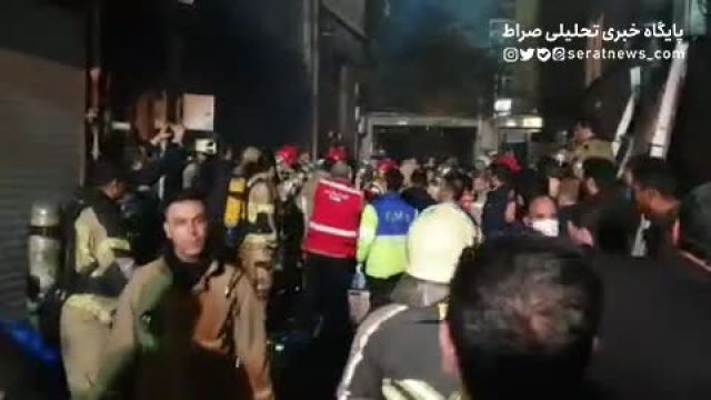 شهادت یک آتش‌نشان در حریق ساختمان خیابان بهار | ویدیو