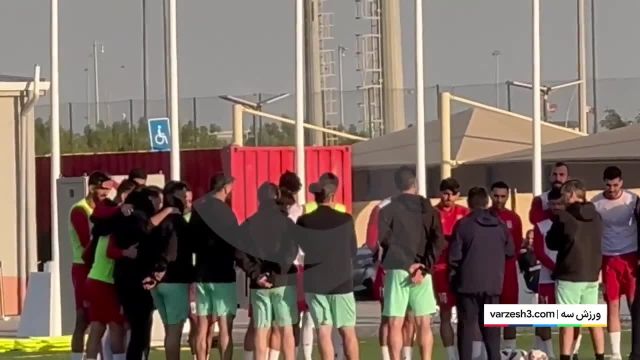 حلقه اتحاد تیم ملی پیش از جدال با قطر در نیمه نهایی