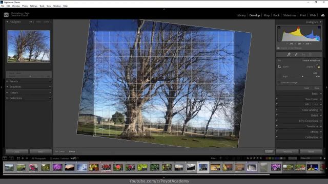 آموزش کامل برش تصاویر در نرم افزار لایت روم Adobe Lightroom (درس 13)