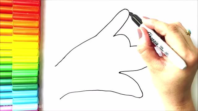 آموزش نقاشی حیوانات با انگشت _ نقاشی سگ