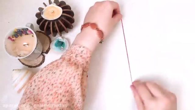 آموزش بافت دستبند با نخ | ساخت دستبند تزئینی
