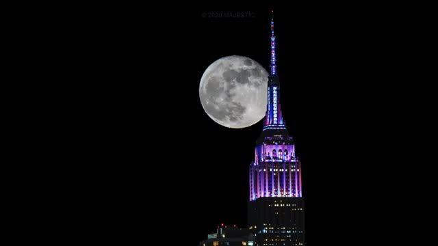 جلوه ای از زیبایی ماه کامل در نیویورک که حتما باید ببینید!