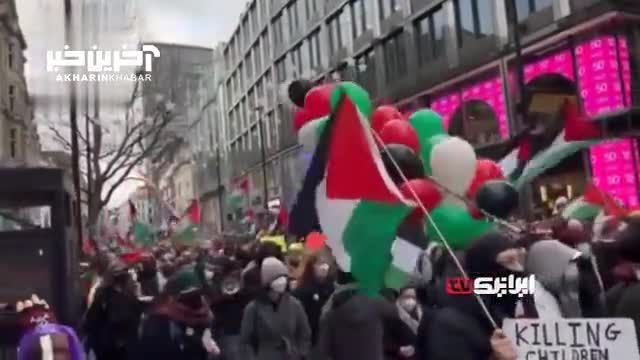 راهپیمایی حامیان فلسطین در لندن: صدای همبستگی با مردم فلسطین