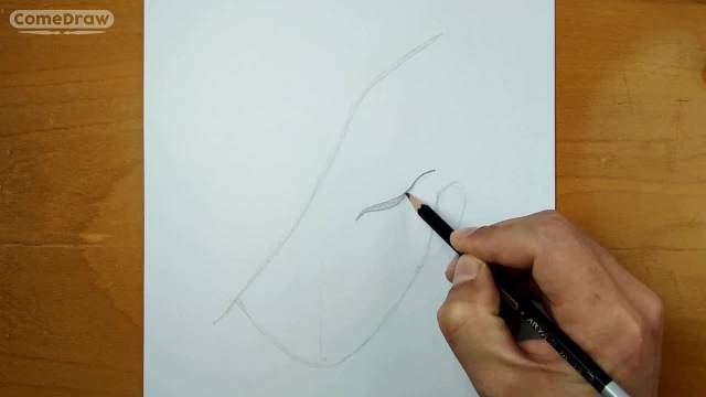 آموزش نقاشی سیاه قلم - ترفند نقاشی دختر با مو های باز