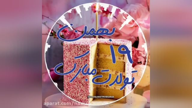 کلیپ تبریک تولد 19 بهمن || کلیپ شاد تولدت مبارک