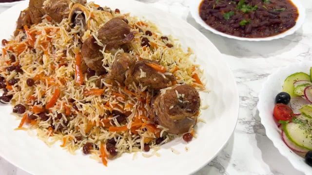 طرز تهیه قابلی پلو ازبکی با روغن کنجد خوشمزه و مجلسی به سبک اصیل افغانی