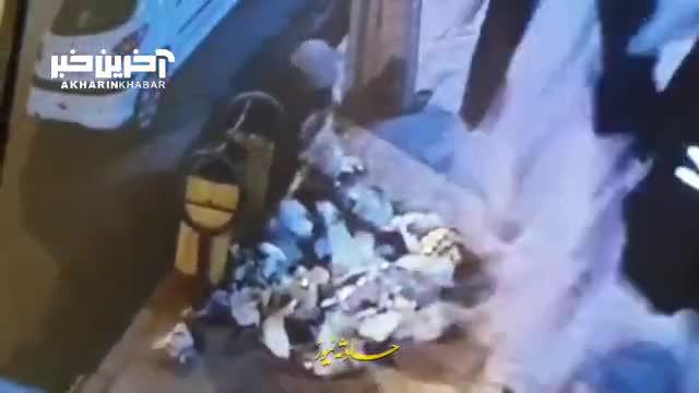 دزدی زباله گرد سارق از یک خودرو + فیلم