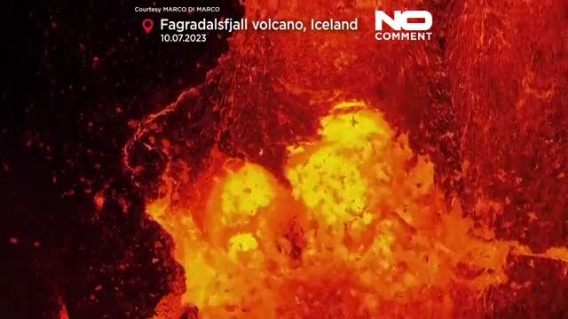 تصاویر دیدنی از فوران آتشفشان در ایسلند