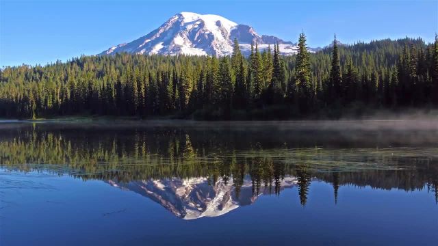 تصاویر شگفت انگیز پارک ملی کوه راینیر ایالت واشنگتن با صدای طبیعت | ویدیوی 3 ساعته آرامش با کیفیت 4K UHD