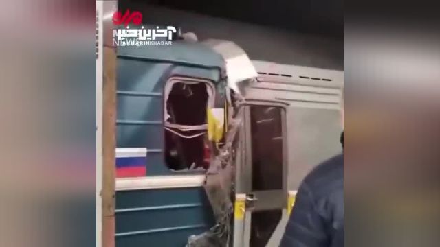 تصاویری از برخورد 2 قطار در متروی مسکو