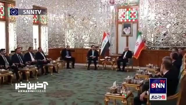 دیدار رئیس مجلس با نایب رئیس پارلمان عراق + فیلم