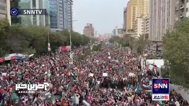 تجمع بزرگ پاکستانی‌ ها در حمایت از فلسطین