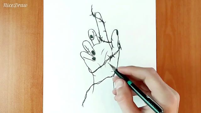 آموزش آسان نقاشی دست برای مبتدیان || آموزش کشیدن با مداد برای مبتدیان