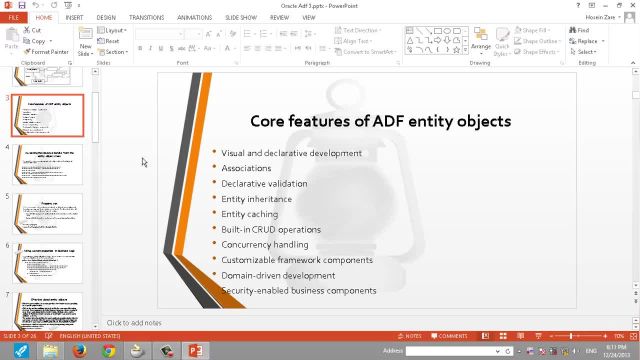 آموزش Oracle ADF 11G R2 - 6 Entity Objects Overview
