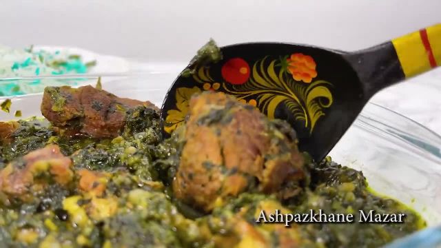 طرز تهیه سبزی پالک با گوشت گوسفند و فیروزه چلو غذای مجلسی افغانی