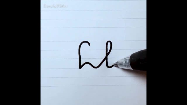 نحوه نوشتن حرف L l به خط شکسته اندونزیایی