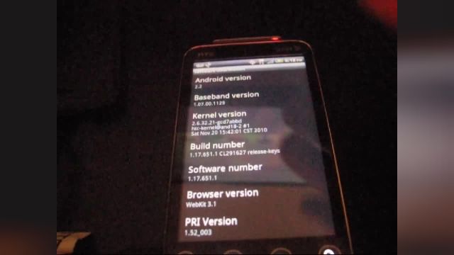 روش روت کردن و ساعت کاری HTC EVO Shift 4G در Gingerbread 2.3