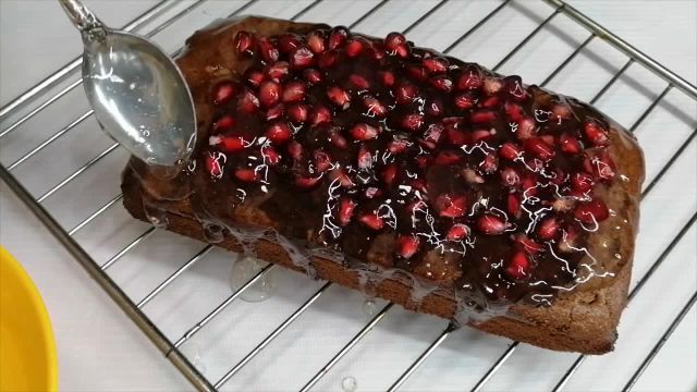 طرز تهیه کیک انار فوری با آب انار How to make pomegranate cake