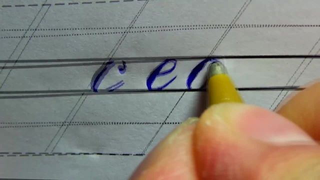 آموزش خوشنویسی خط انگلیسی | خط تحریری حرف e انگلیسی