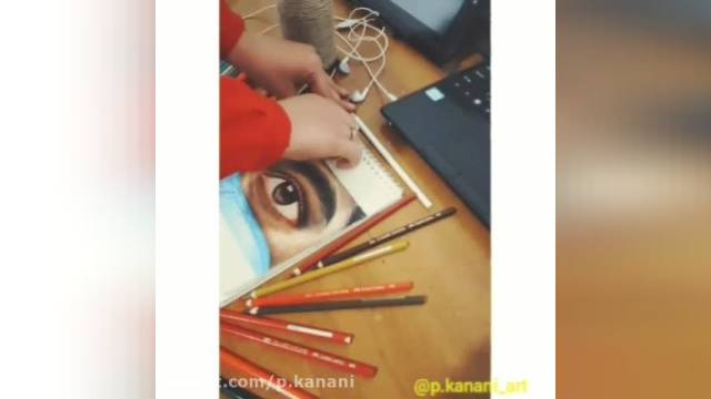 ترفند نقاشی چشم با مداد رنگی/طراحی حرفه ای