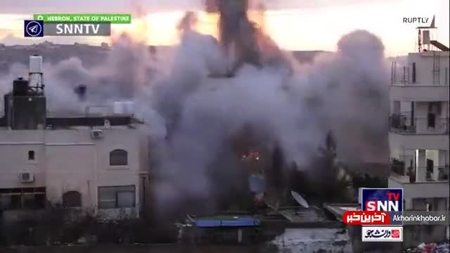 لحظه انفجار منزل خانواده شهید محمد الجباری توسط نظامیان صهیونیست | ویدیو